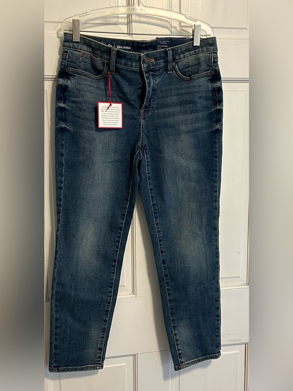 Talbots Flawless Slim Ankle Jeans in Dark Wash Blue